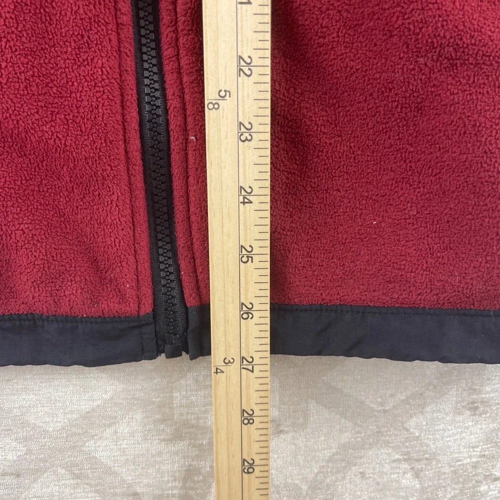 The North Face Denali Fleece Jacket Mens Medium Red Black Full Zip RN 131349 - Picture 4 of 10